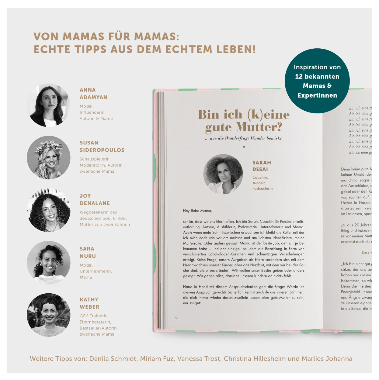 Geschenk-Set für Mamas | Achtsamkeit & Selfcare | 6-Minuten-Tagebuch mit Tasche & Herzstift