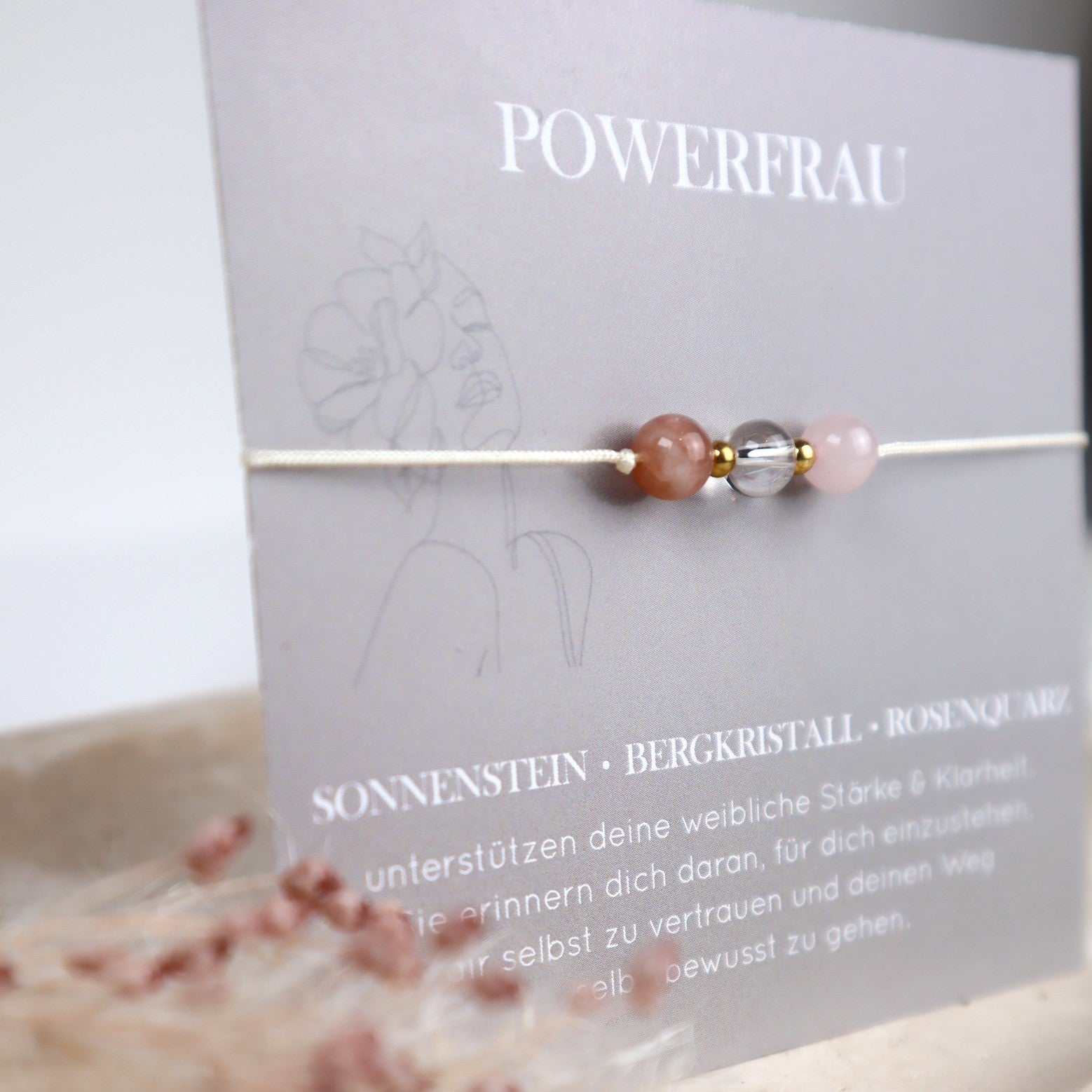 Natursteinarmband „Powerfrau“ | Armband für weibliche Stärke & Selbstvertrauen