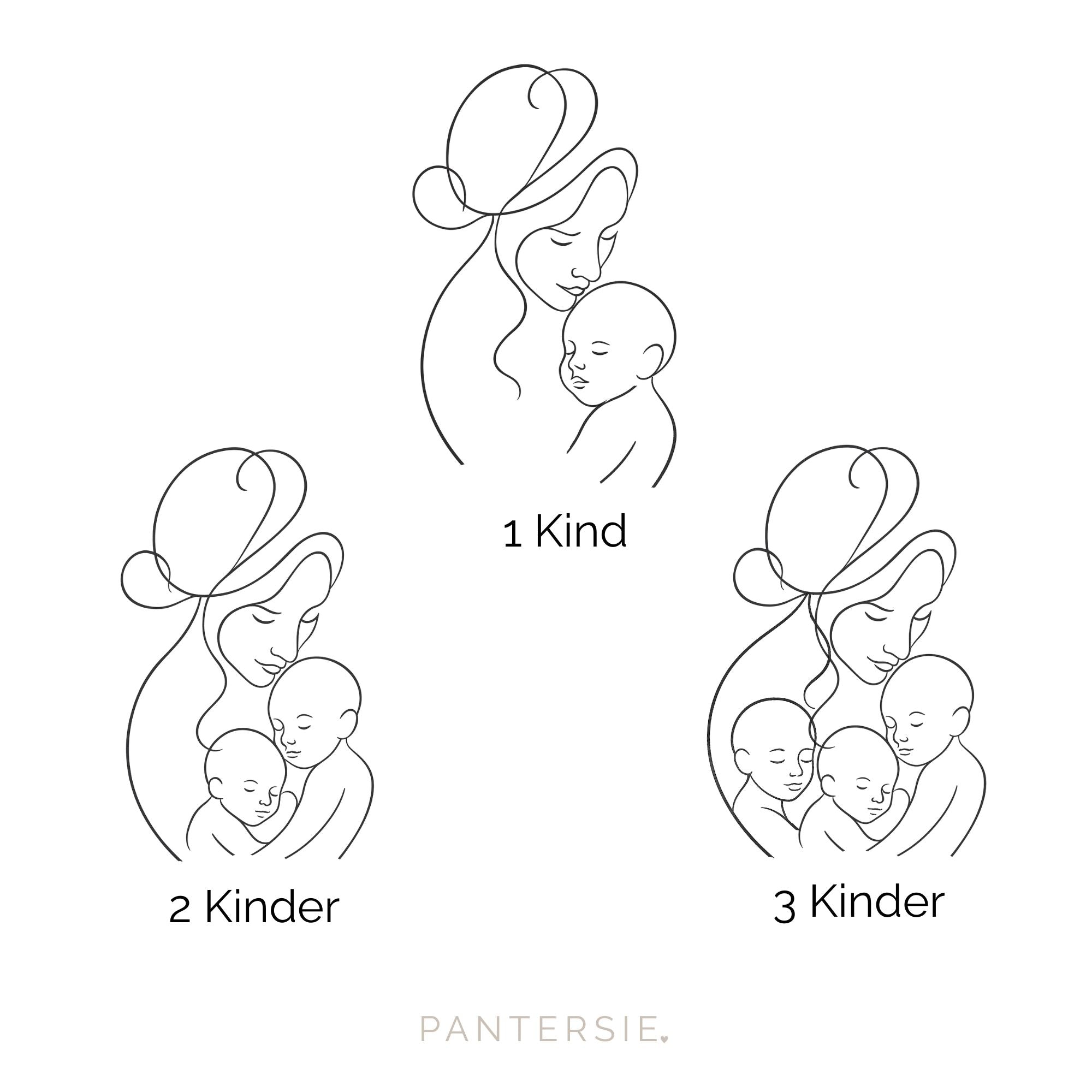 Mama-Kette mit Rosenquarz & Wunschgravur | Personalisierbarer Schmuck für Mamas