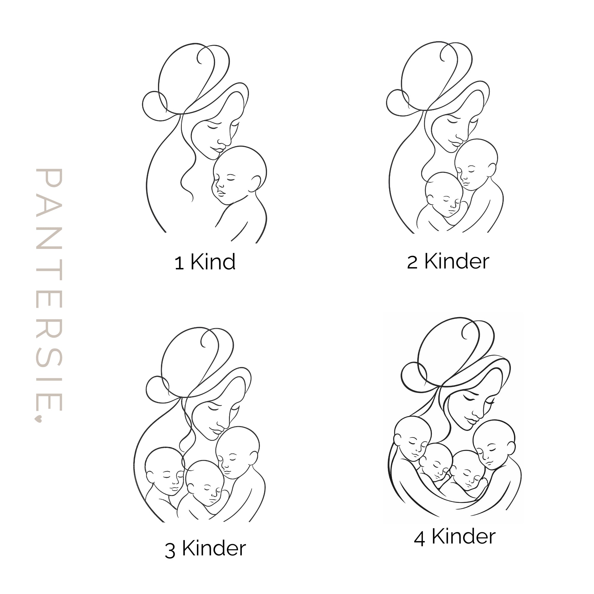 Mama-Kette mit Rosenquarz & Wunschgravur | Personalisierbarer Schmuck für Mamas