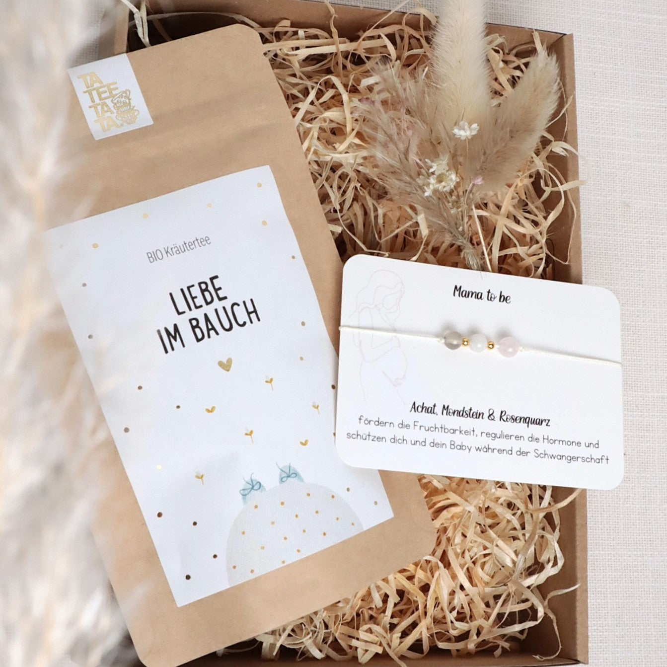 2er Set Filztaschen 'Mama & Baby' | Schwangerschaftsgeschenk | Mit Karte & Umschlag | Hellgrau