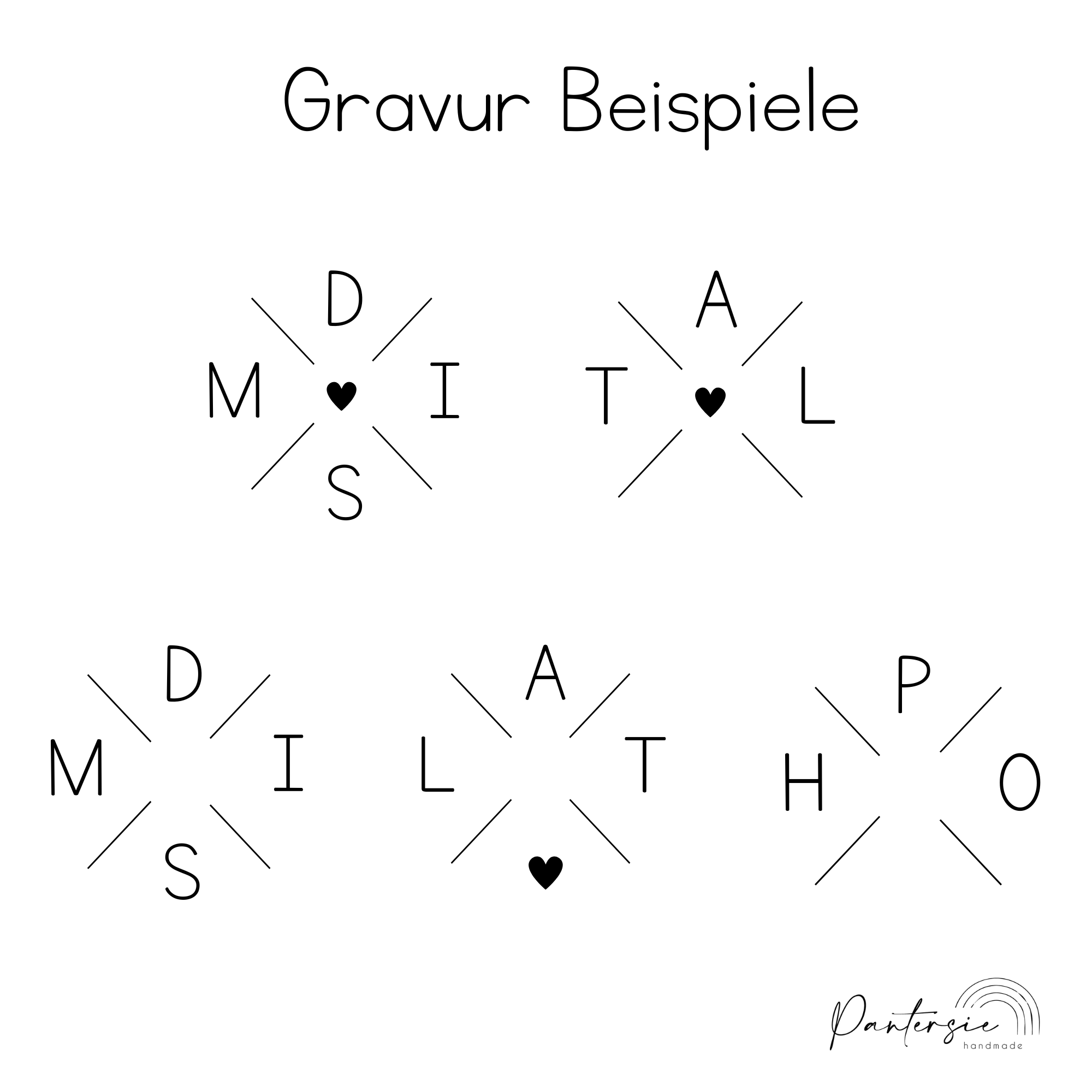 Halskette personalisiert mit Initialen – Edelstahl 18k vergoldet