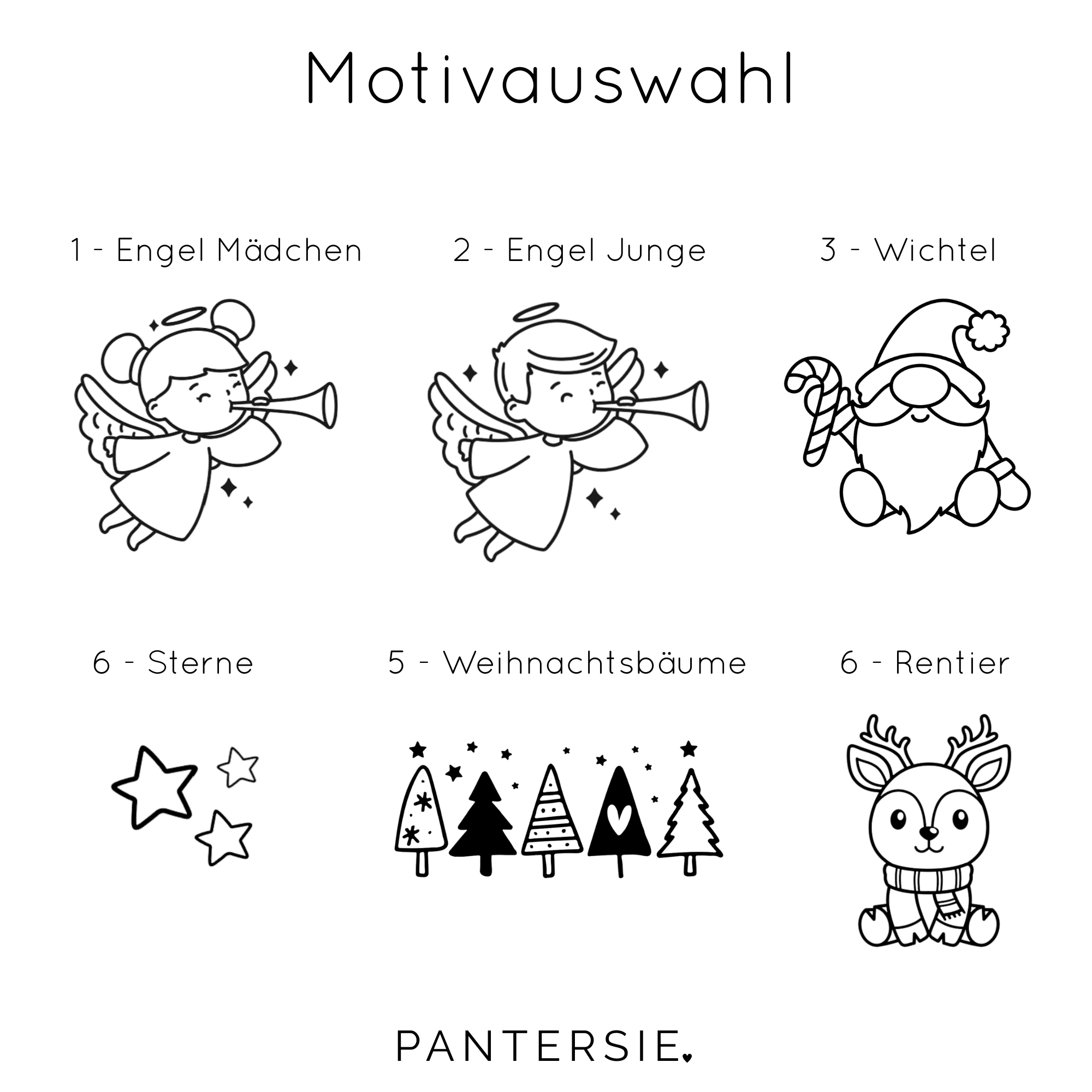 Nikolaus-Säckchen personalisiert mit 6 Motiven zur Auswahl
