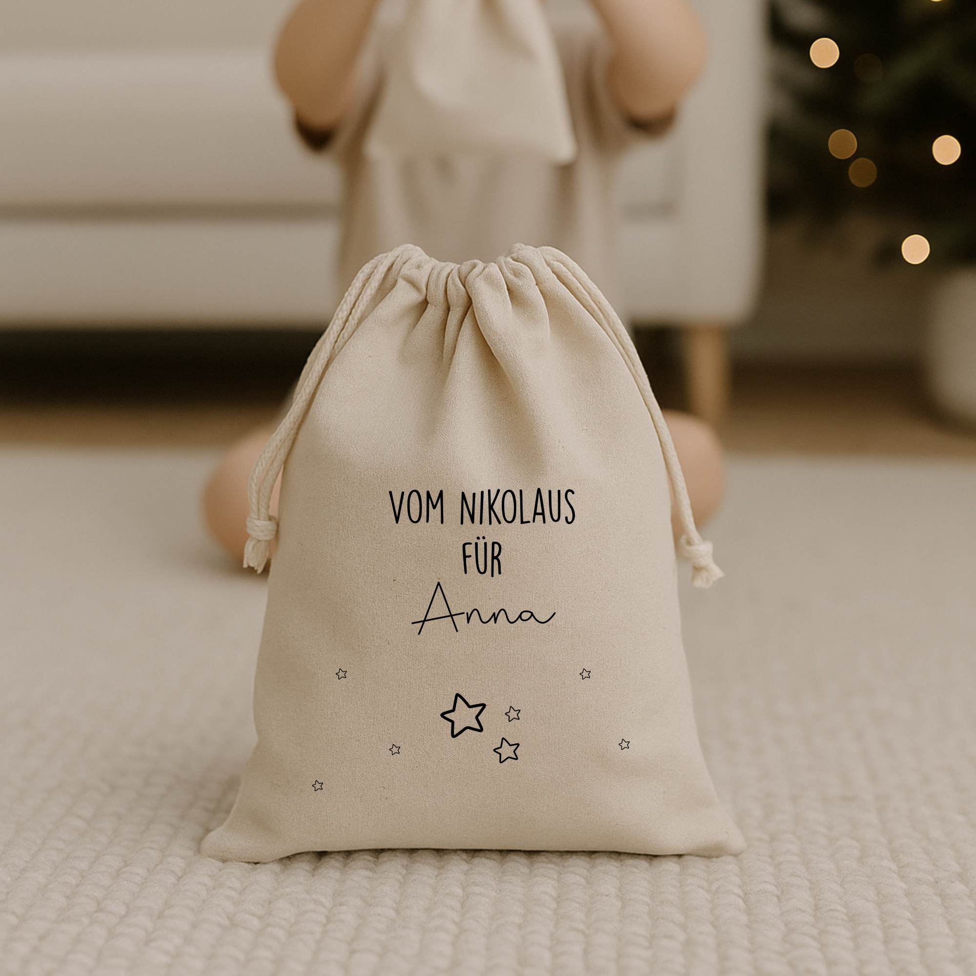 Nikolaus-Säckchen personalisiert mit 6 Motiven zur Auswahl