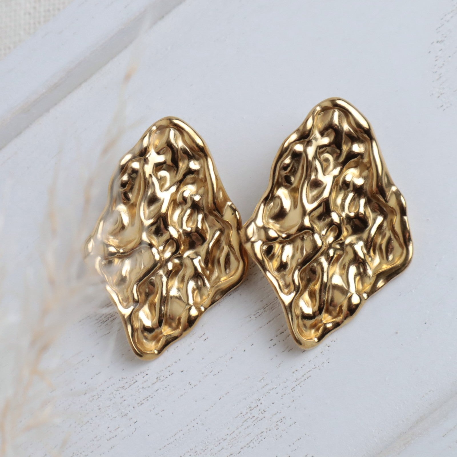 Statement-Ohrringe Irregular – Edelstahl in Gold oder Silber