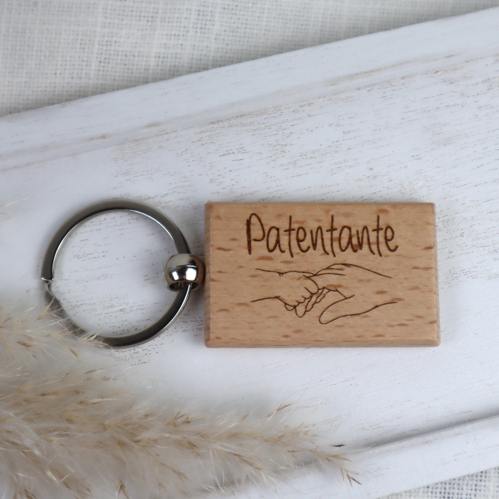 Patentante fragen – Schlüsselanhänger mit Karte | personalisiertes Geschenk zur Patenschaft