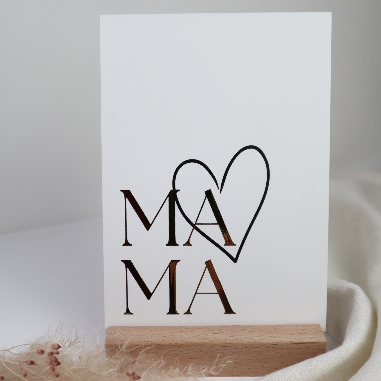 Mama-Karte mit Goldveredelung | Hochwertige Postkarte für Mamas