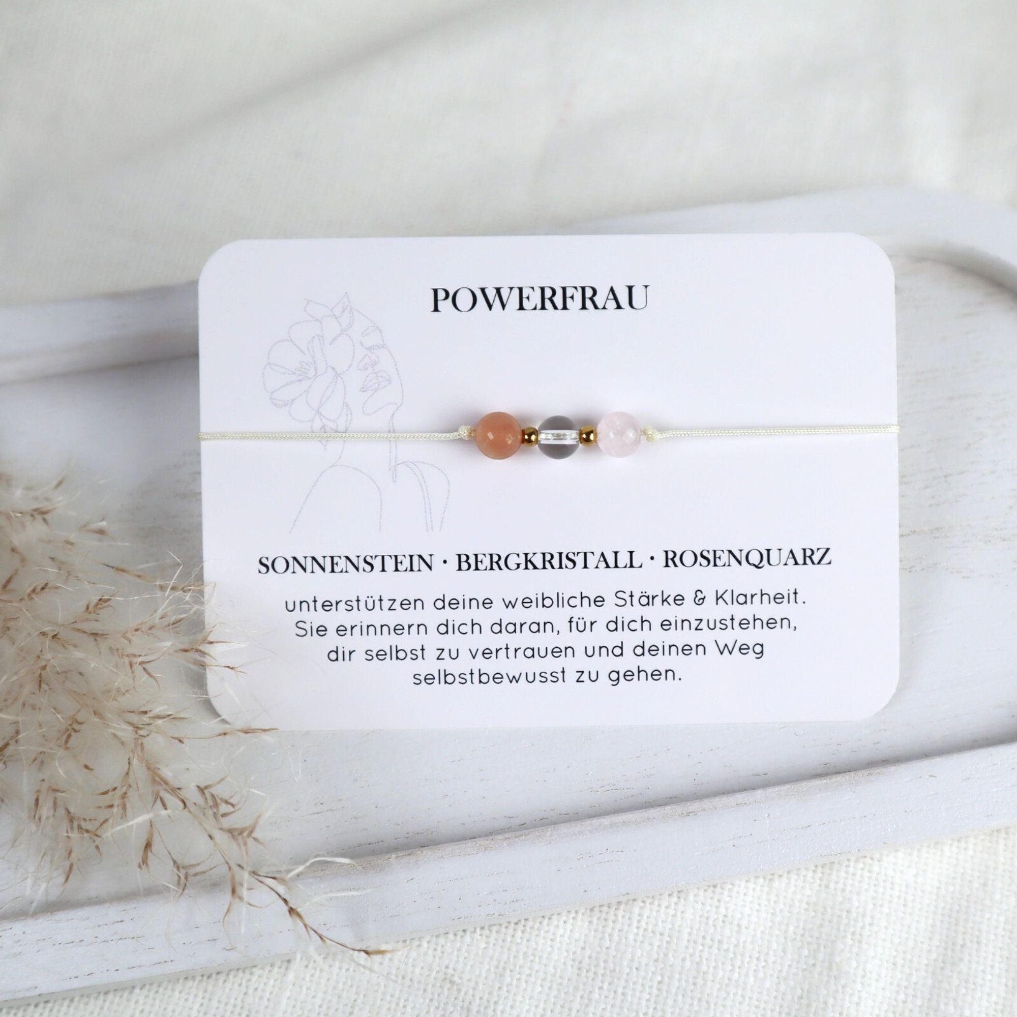 Natursteinarmband „Powerfrau“ | Armband für weibliche Stärke & Selbstvertrauen