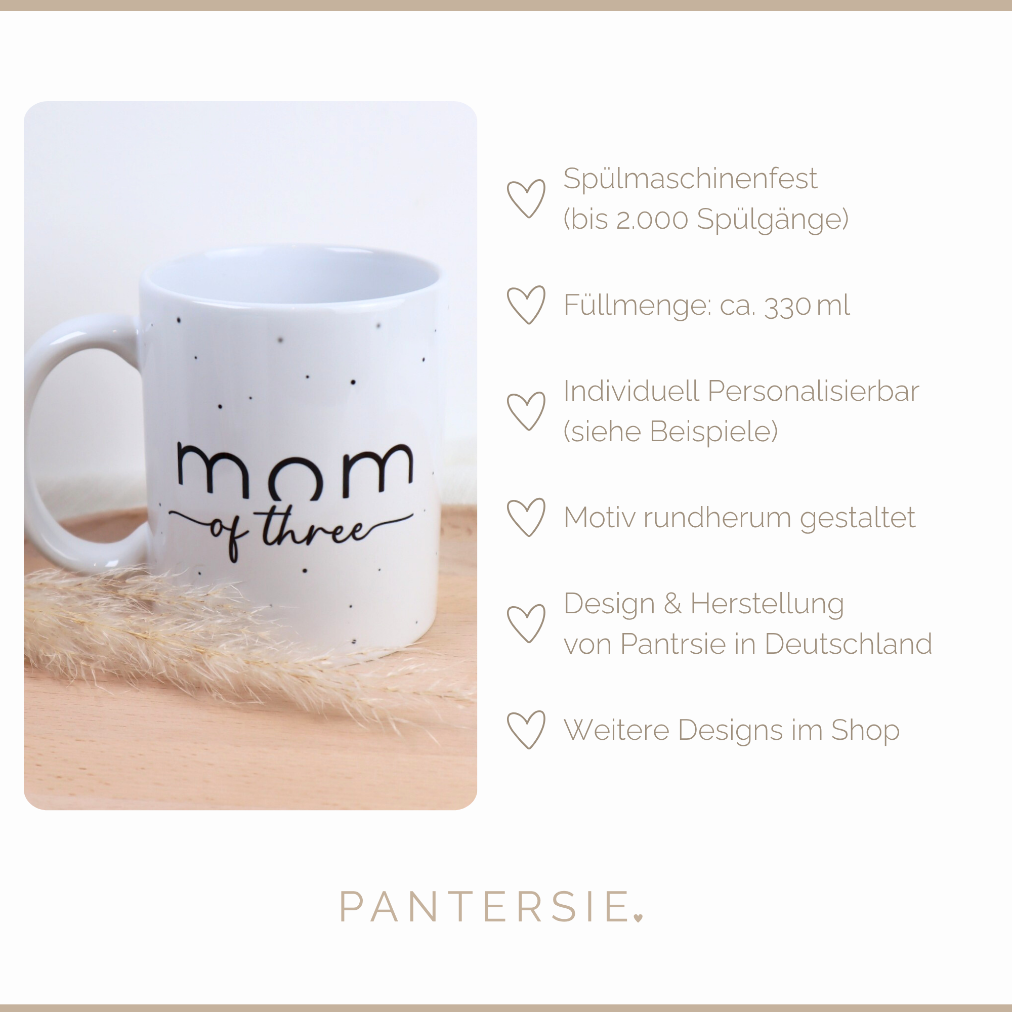 Tasse MOM of one/two/three... – personalisierbar mit Kinderanzahl