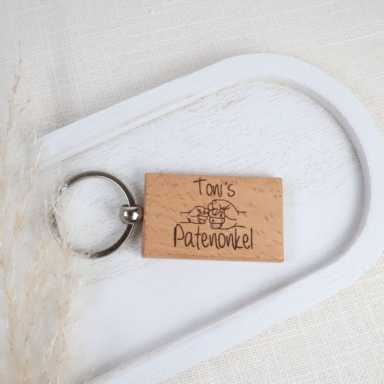 Patenonkel fragen – Schlüsselanhänger mit Karte | personalisiertes Geschenk zur Patenschaft