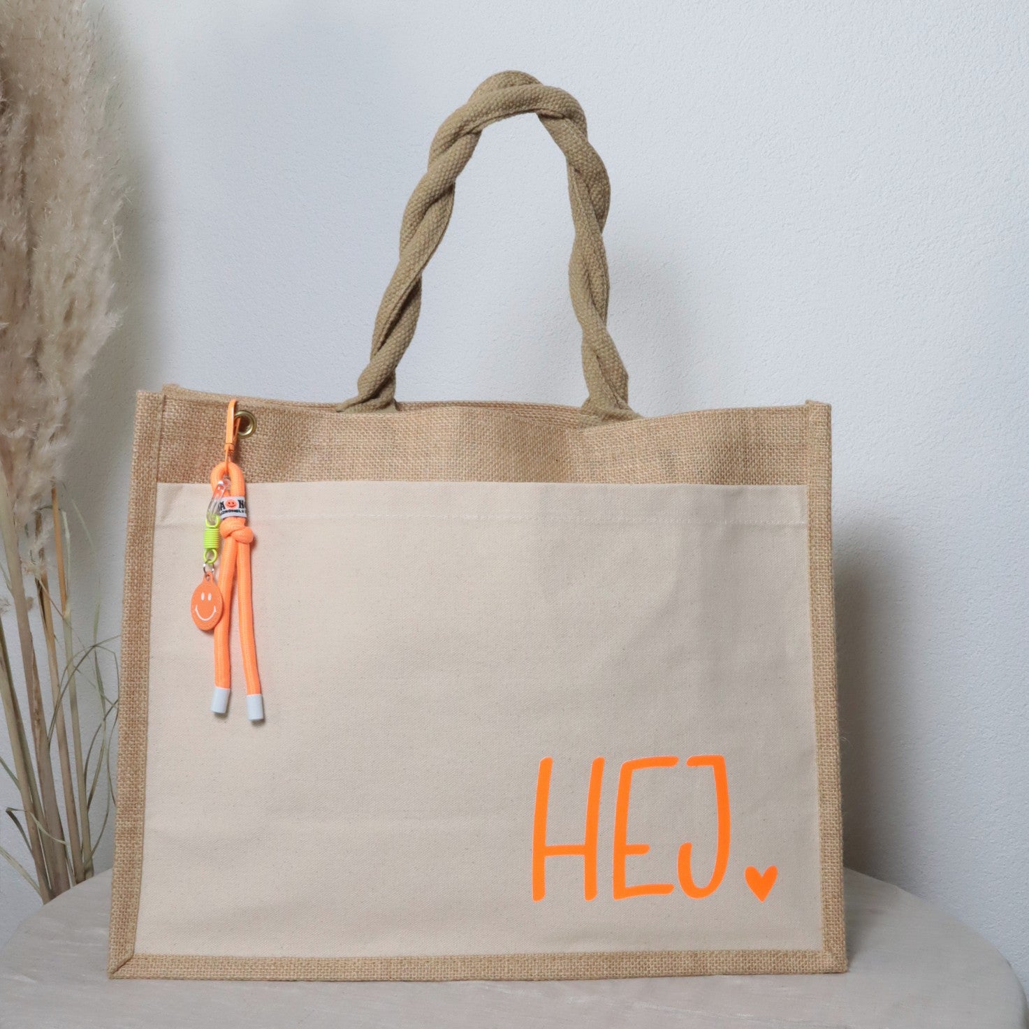Jutetasche „hej.“ – Tasche mit Statement-Aufdruck in 3 Größen