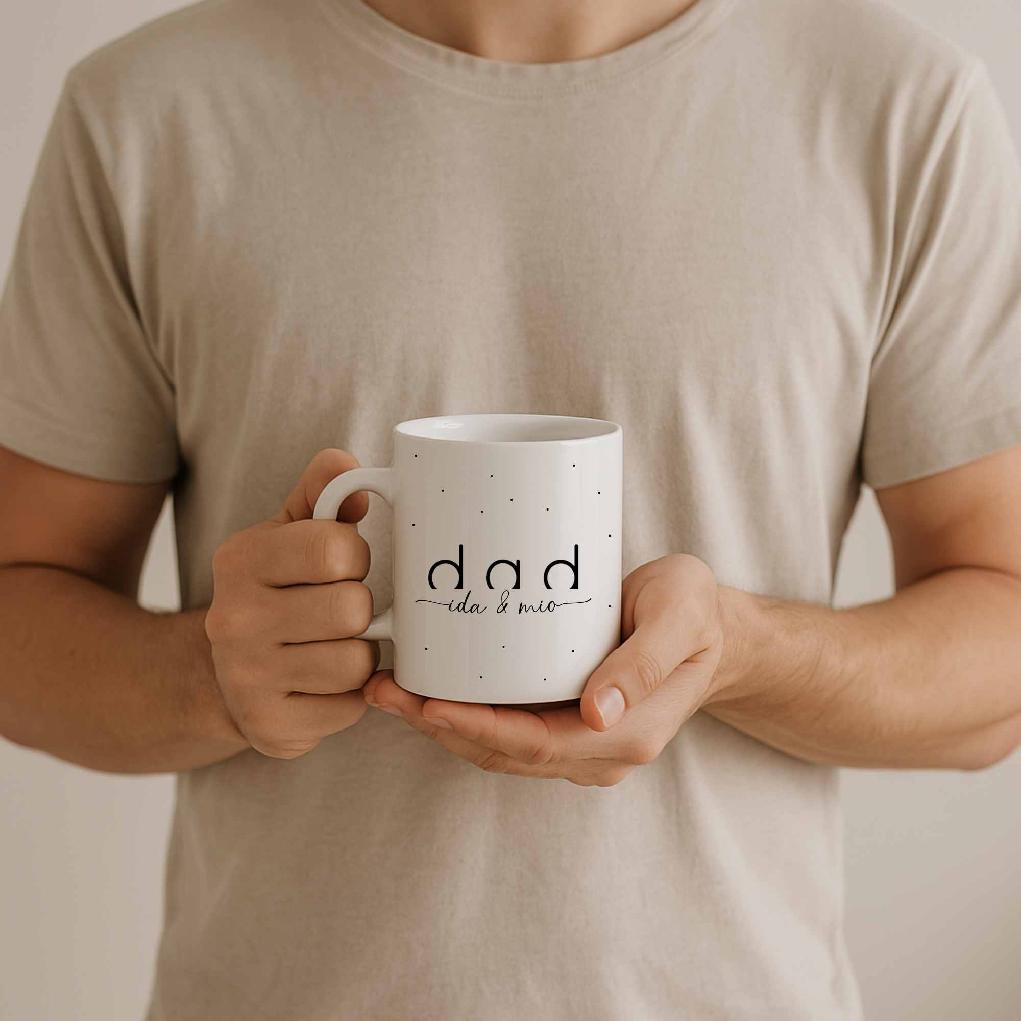 Tasse DAD mit Wunschnamen – personalisierbar
