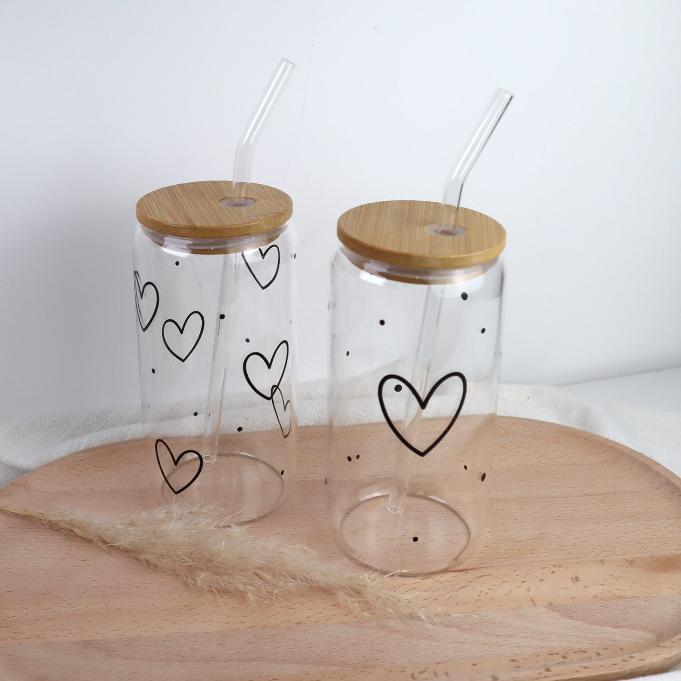 Trinkglas mit Herz – personalisierbar mit Gravur