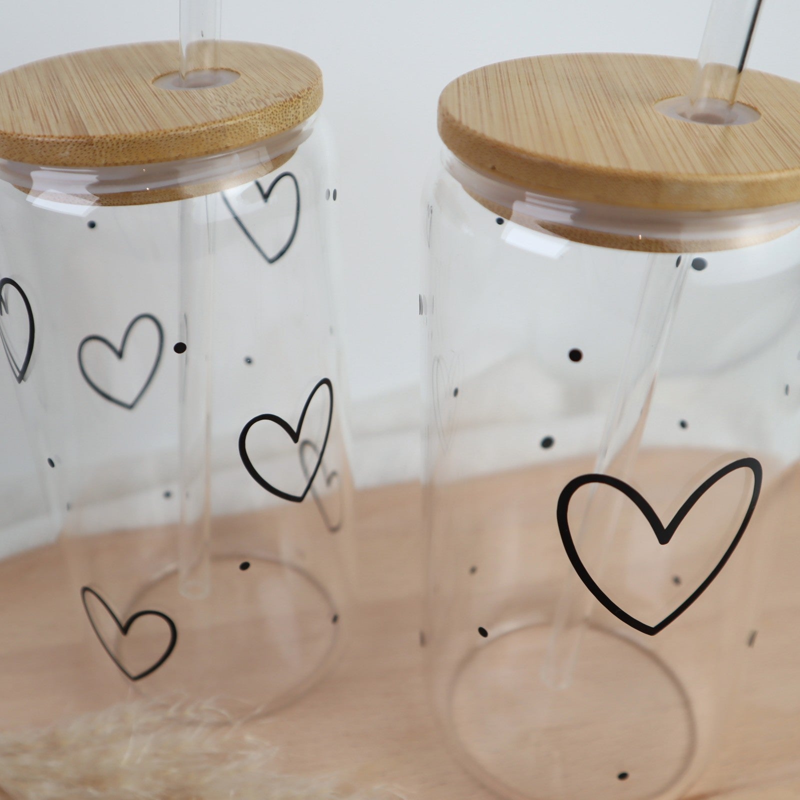 Trinkglas mit Herz – personalisierbar mit Gravur
