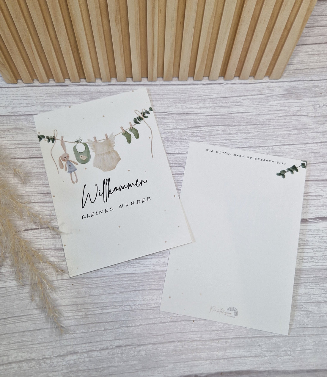 Postkarte „Willkommen kleines Wunder“ – personalisierbar