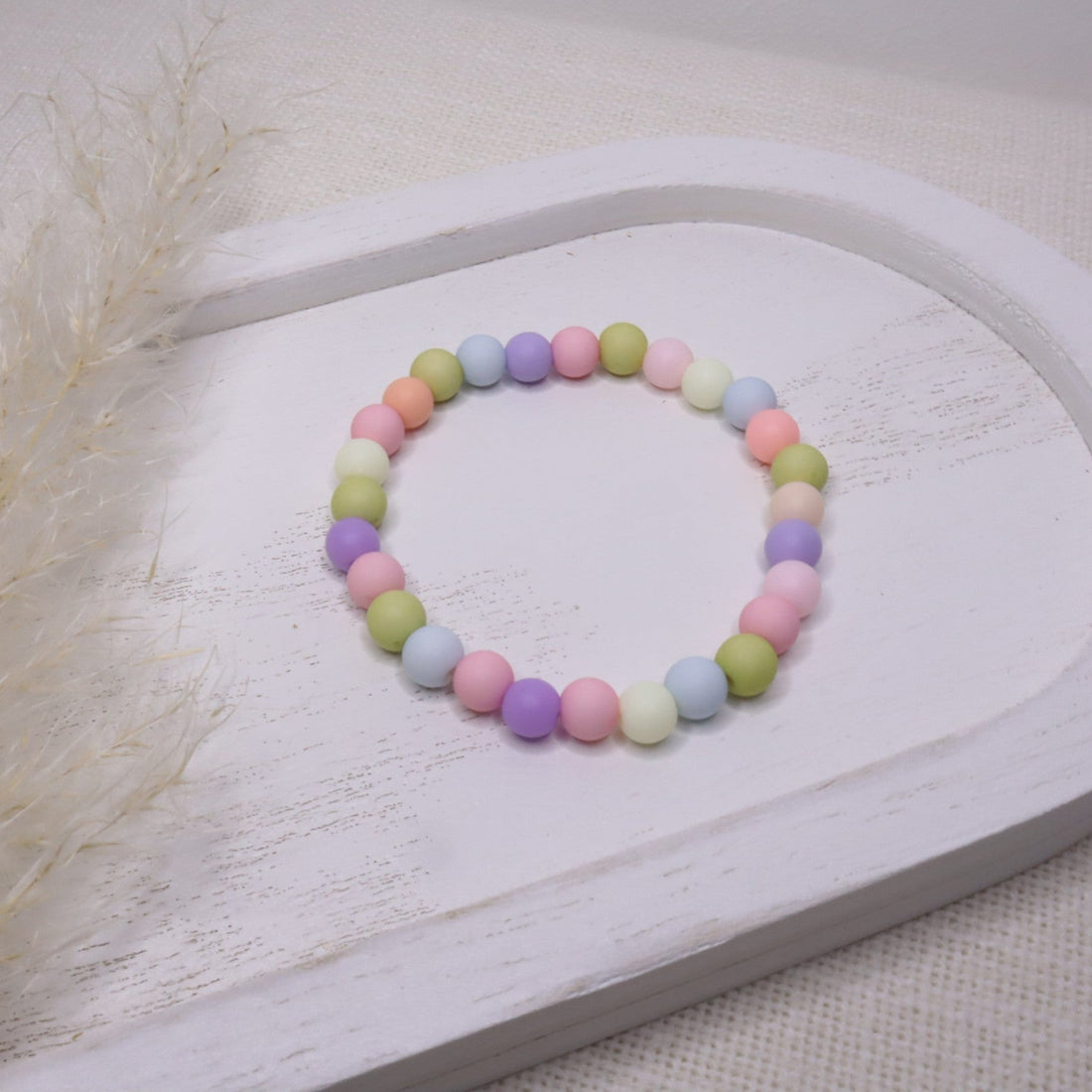 Armband bunt Pastell – für Kinder &amp; Erwachsene, handgemacht