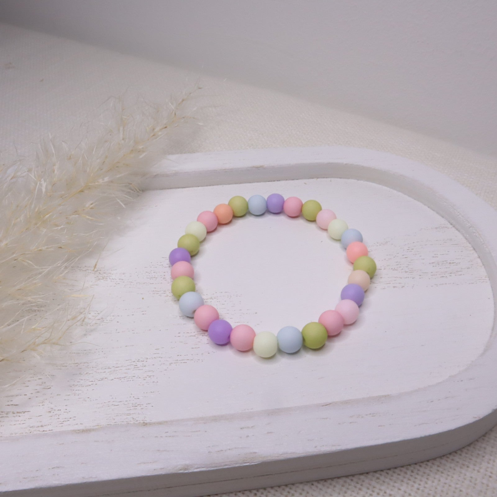 Armband bunt Pastell – für Kinder &amp; Erwachsene, handgemacht