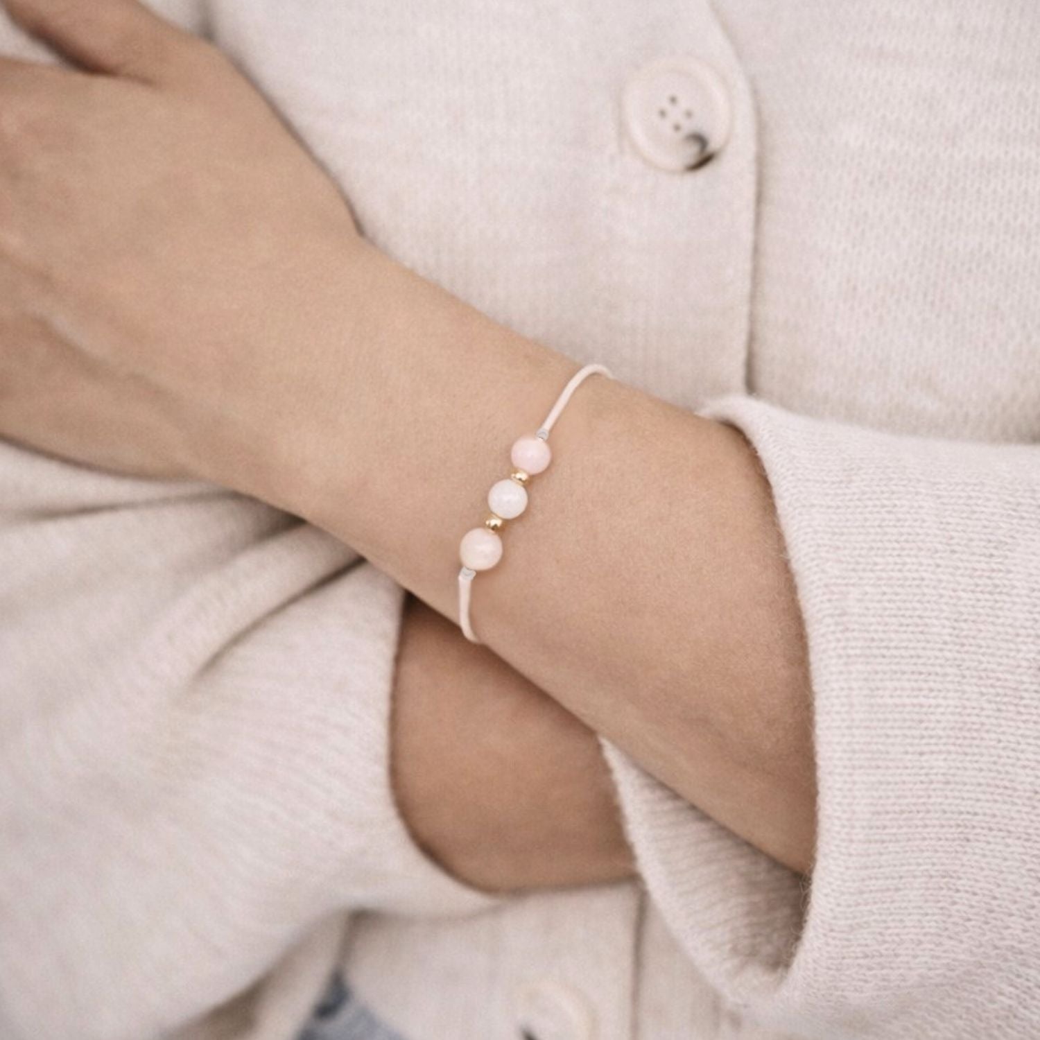 Natursteinarmband „Mama werden - Mama sein“ | Für frischgebackene Mamas