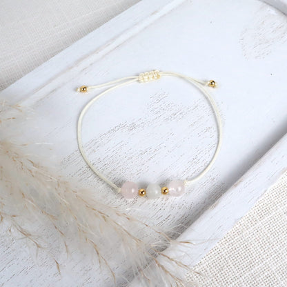 Natursteinarmband „Mutterschaft &amp; Stillzeit“ – mit Mondstein &amp; Rosenquarz