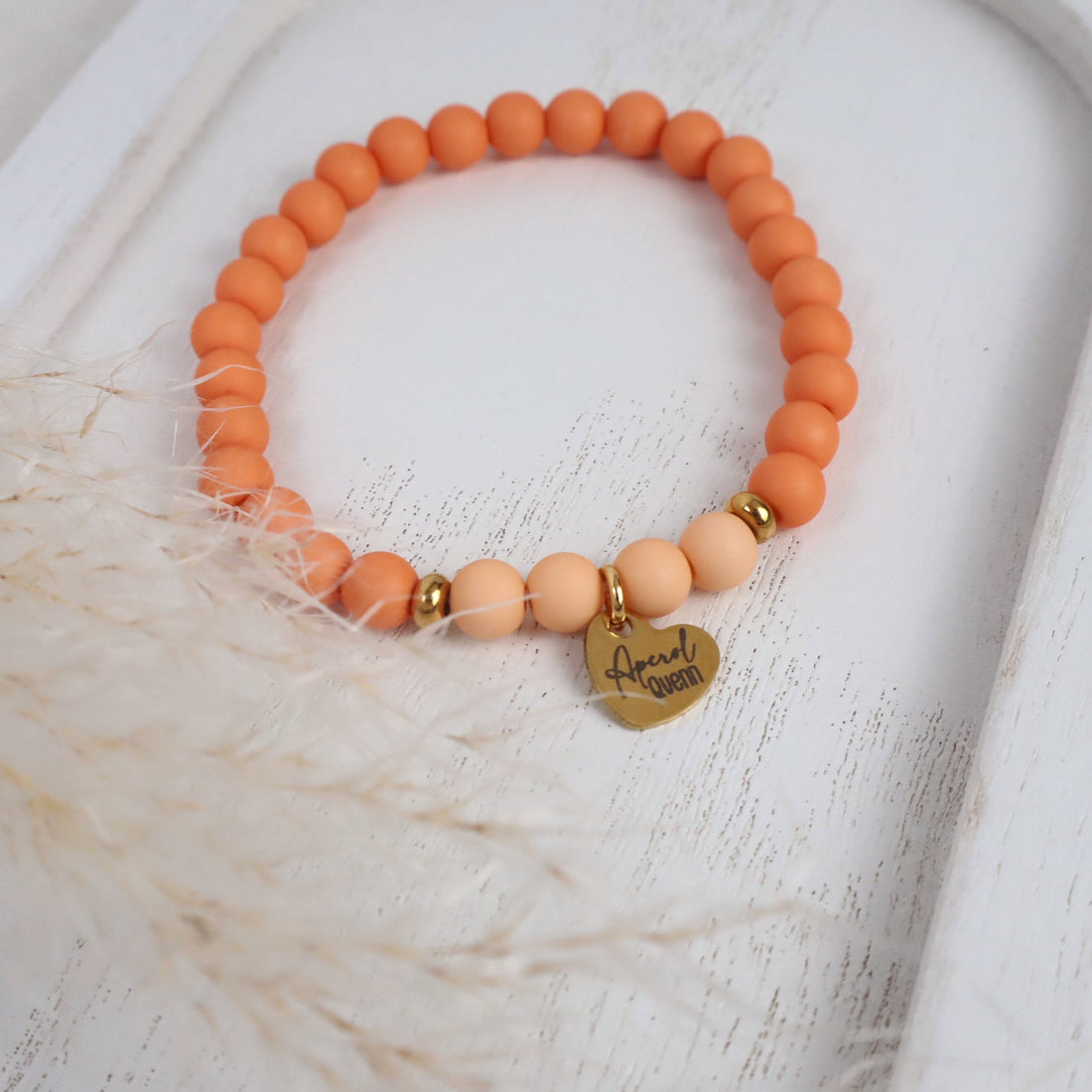 Aperol Armband „Aperol Queen“ – mit Edelstahlanhänger &amp; Gravur