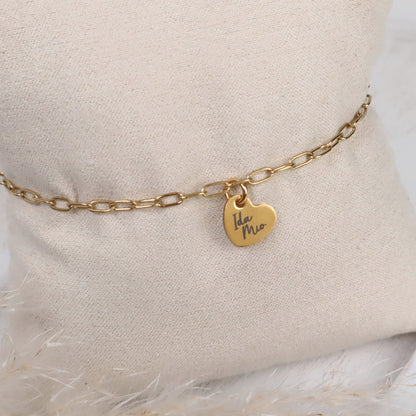 Edelstahl-Armband mit Gravur – personalisierbar in Gold oder Silber
