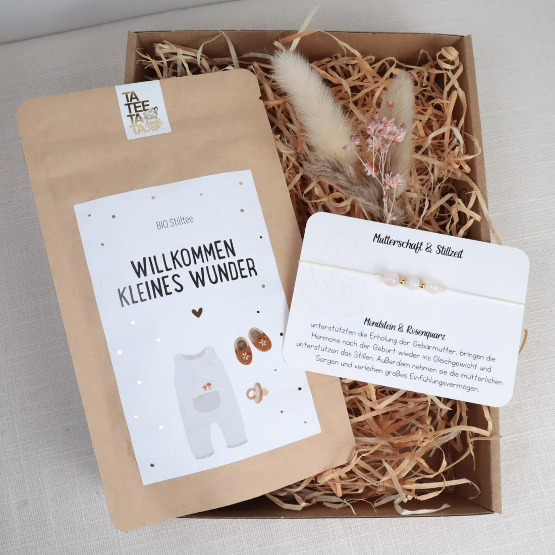 Geschenkbox für frischgebackene Mamas - „Willkommen kleines Wunder“