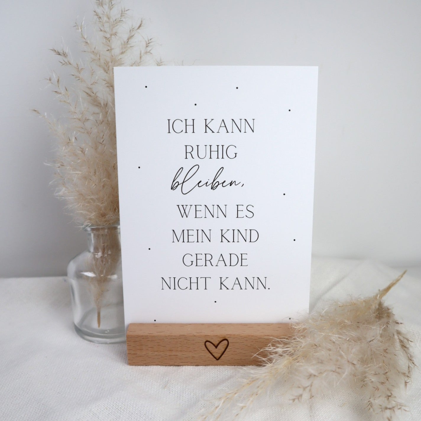 Affirmationskarten für Mamas mit personalisierbarem Kartenhalter | 20 positive Karten im A6-Format