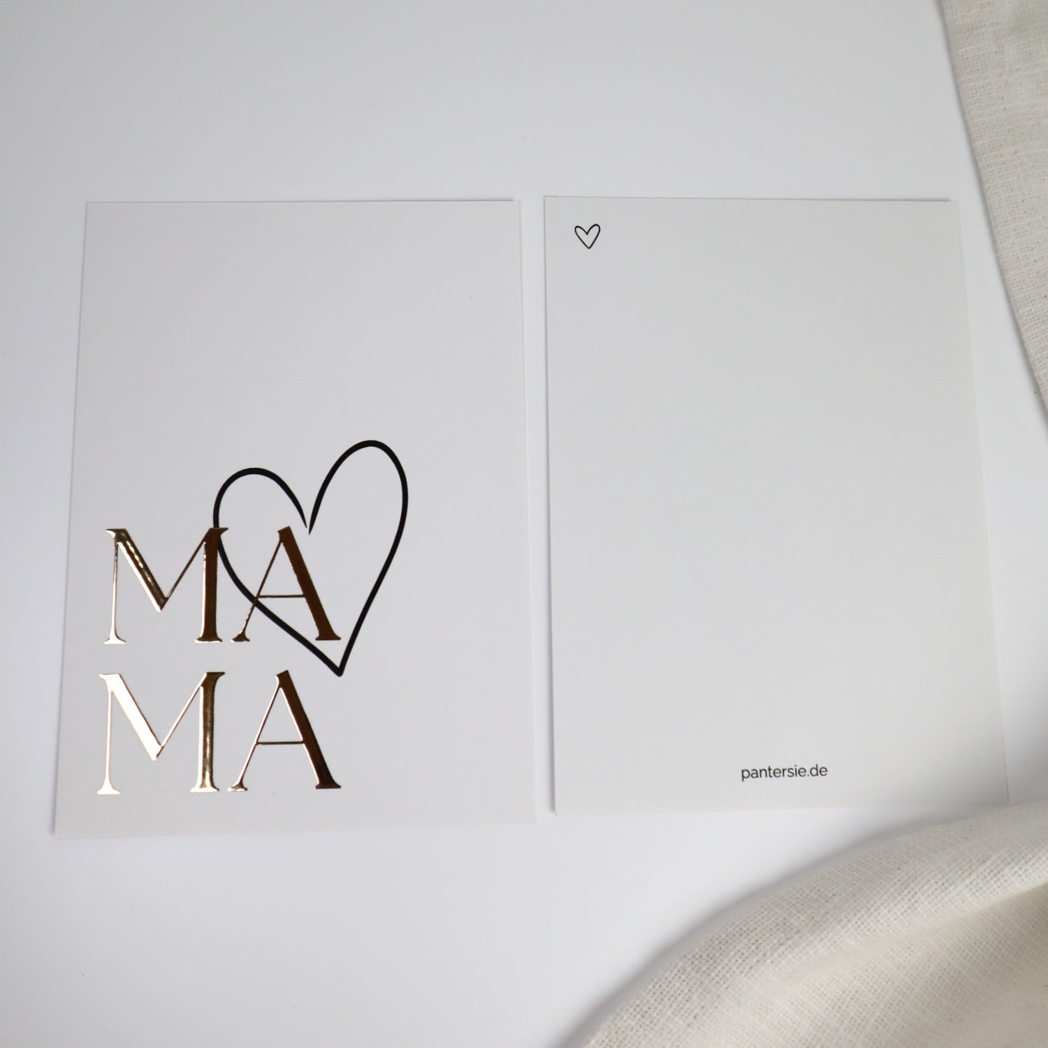 Mama-Karte mit Goldveredelung | Hochwertige Postkarte für Mamas