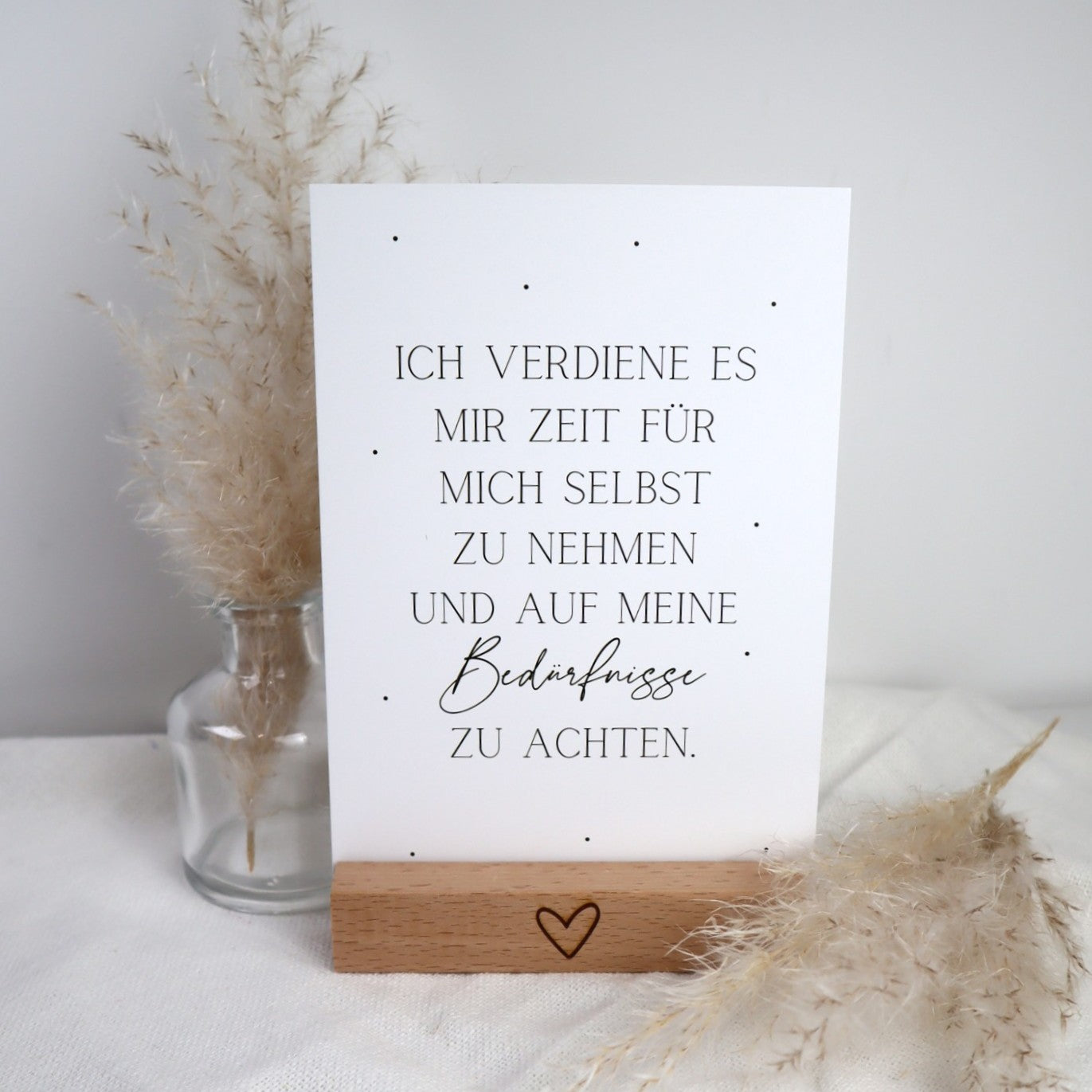 Affirmationskarten für Mamas mit personalisierbarem Kartenhalter | 20 positive Karten im A6-Format