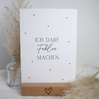 Affirmationskarten für Mamas mit personalisierbarem Kartenhalter | 20 positive Karten im A6-Format