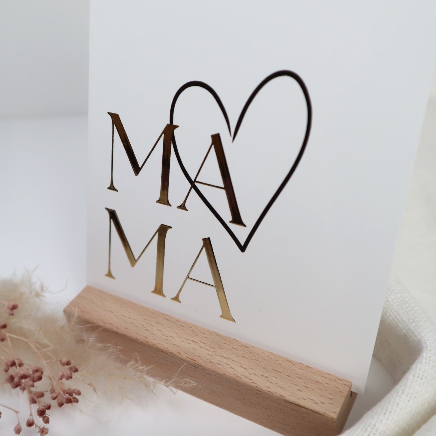 Mama-Karte mit Goldveredelung | Hochwertige Postkarte für Mamas