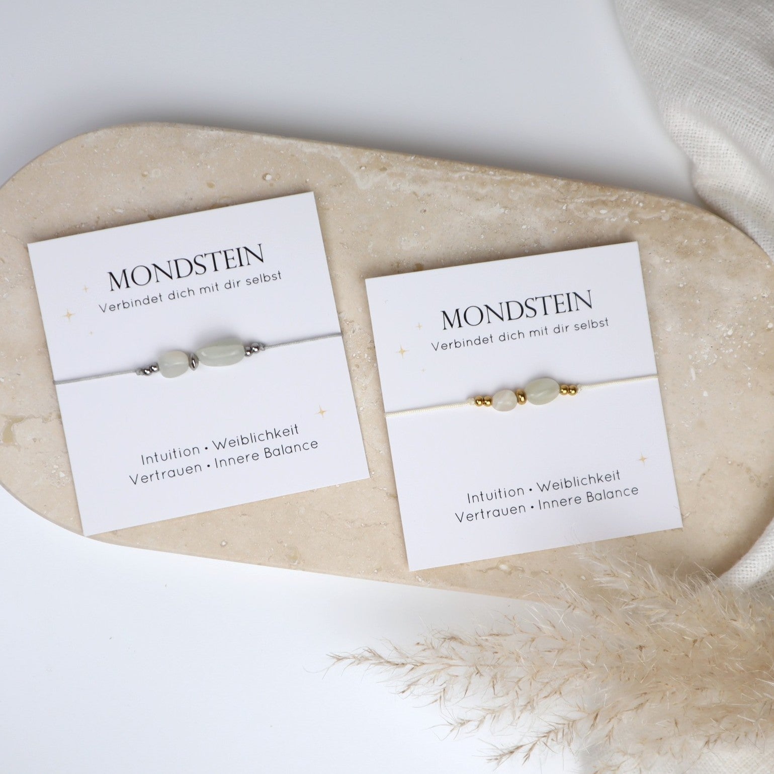 Edelstein Armband Mondstein | Intuition, Weiblichkeit &amp; innere Balance