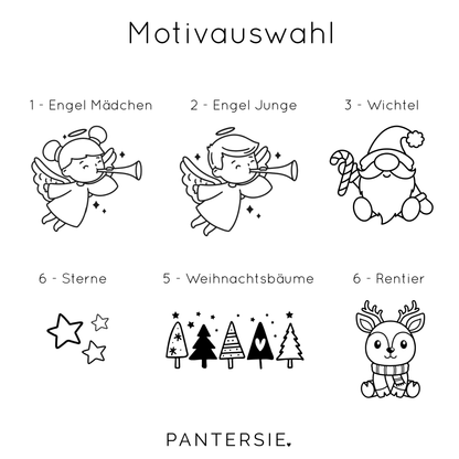 Nikolaus-Säckchen personalisiert mit 6 Motiven zur Auswahl