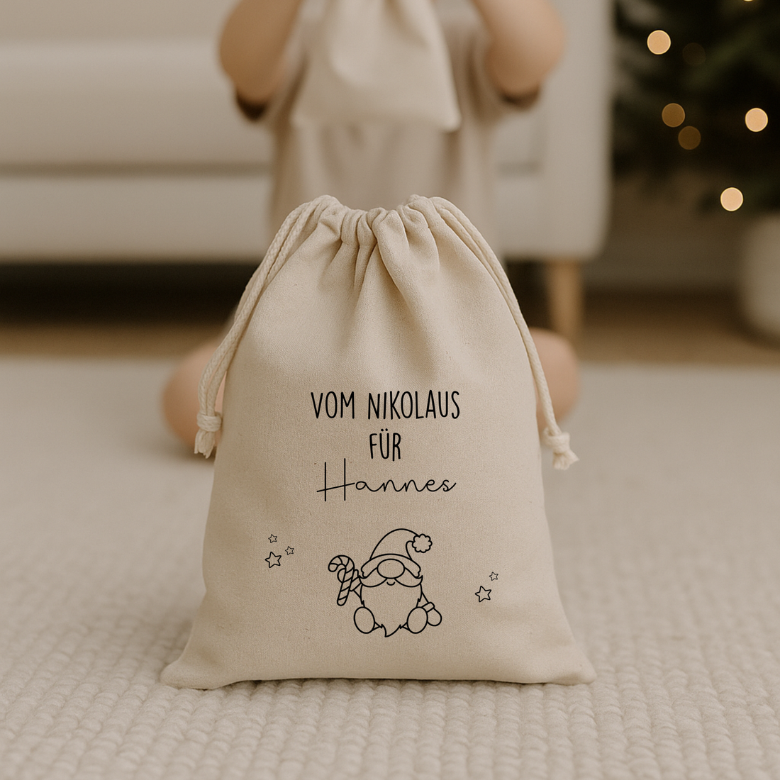 Nikolaus-Säckchen personalisiert mit 6 Motiven zur Auswahl