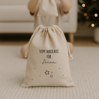 Nikolaus-Säckchen personalisiert mit 6 Motiven zur Auswahl