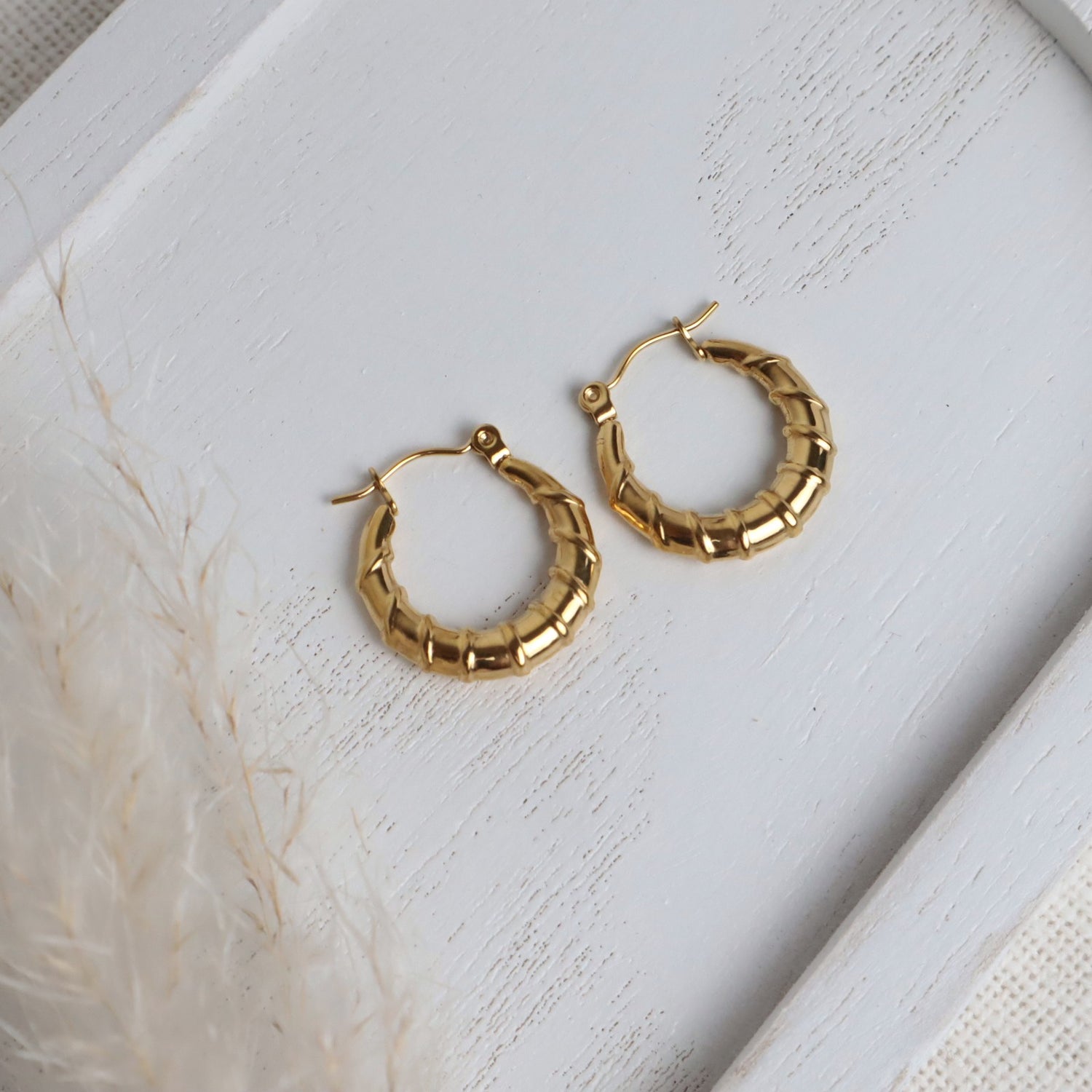 Creolen Edelstahl – Gold (20 mm)