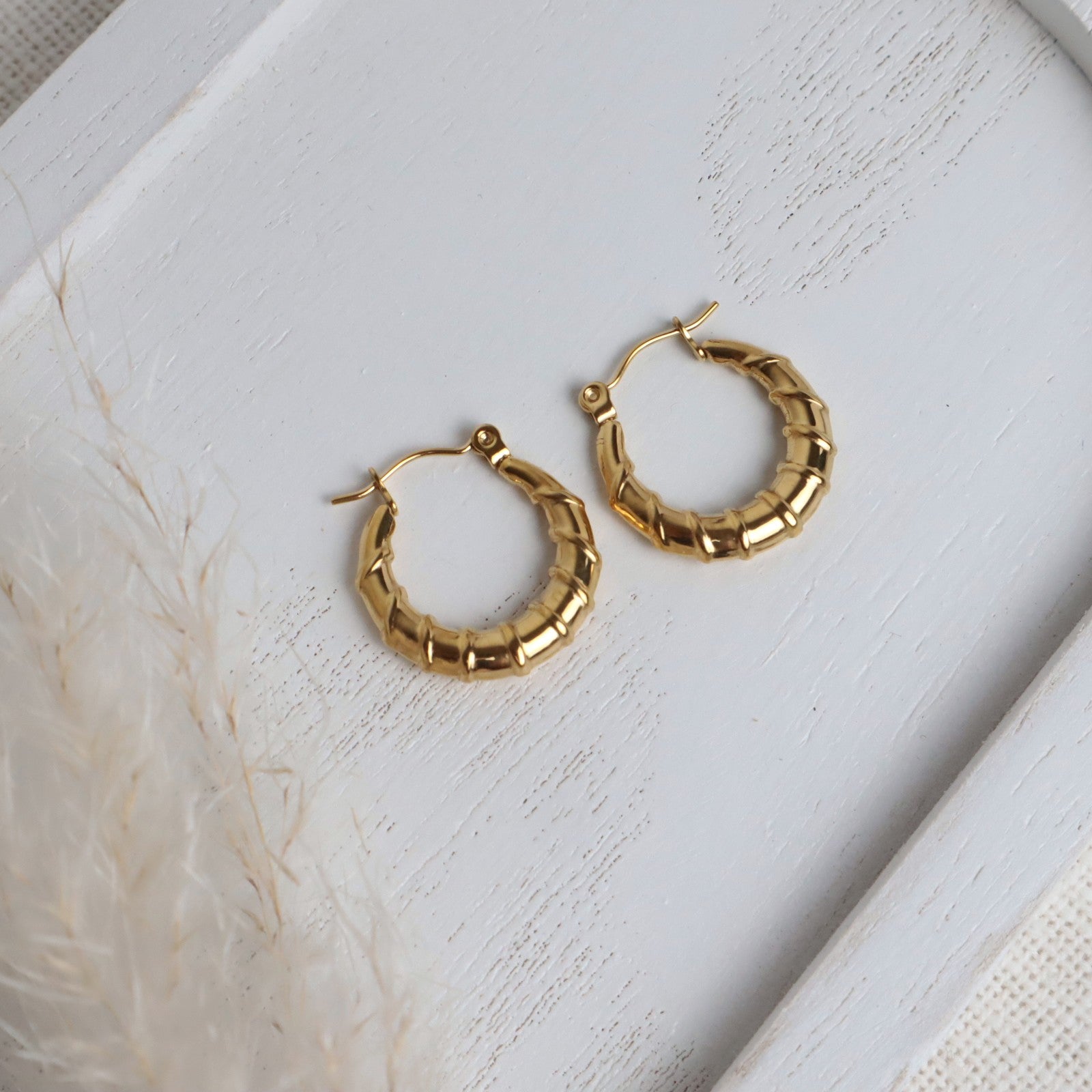 Creolen Edelstahl – Gold (20 mm)