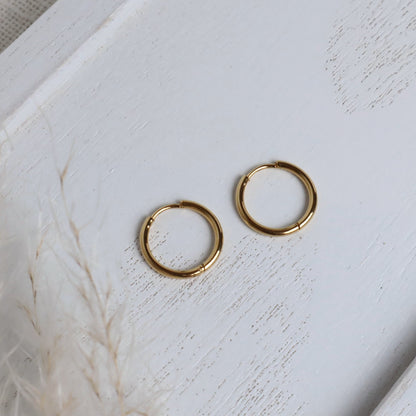 Creolen mini – Edelstahl Ohrringe in Gold oder Silber