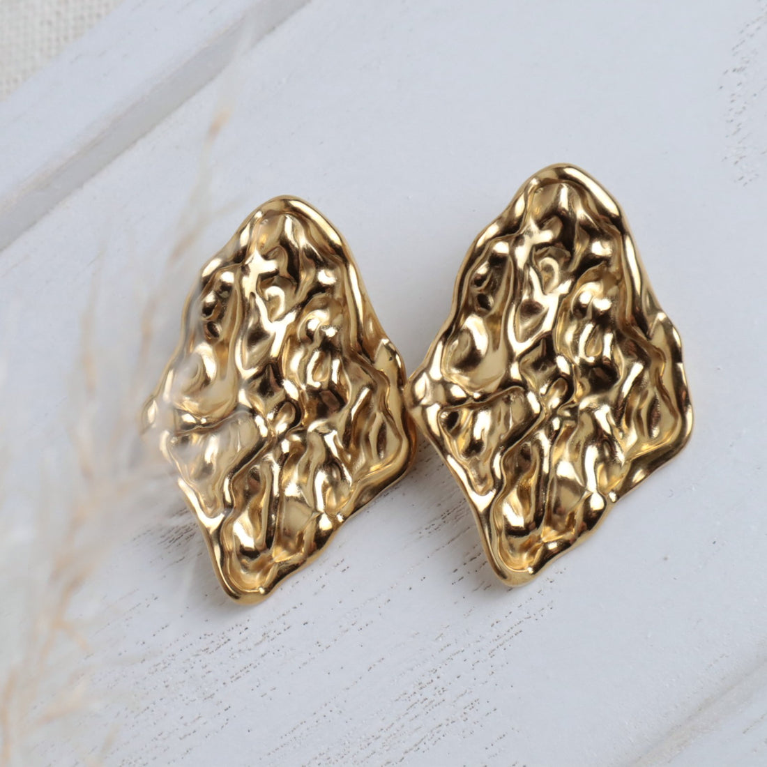 Statement-Ohrringe Irregular – Edelstahl in Gold oder Silber