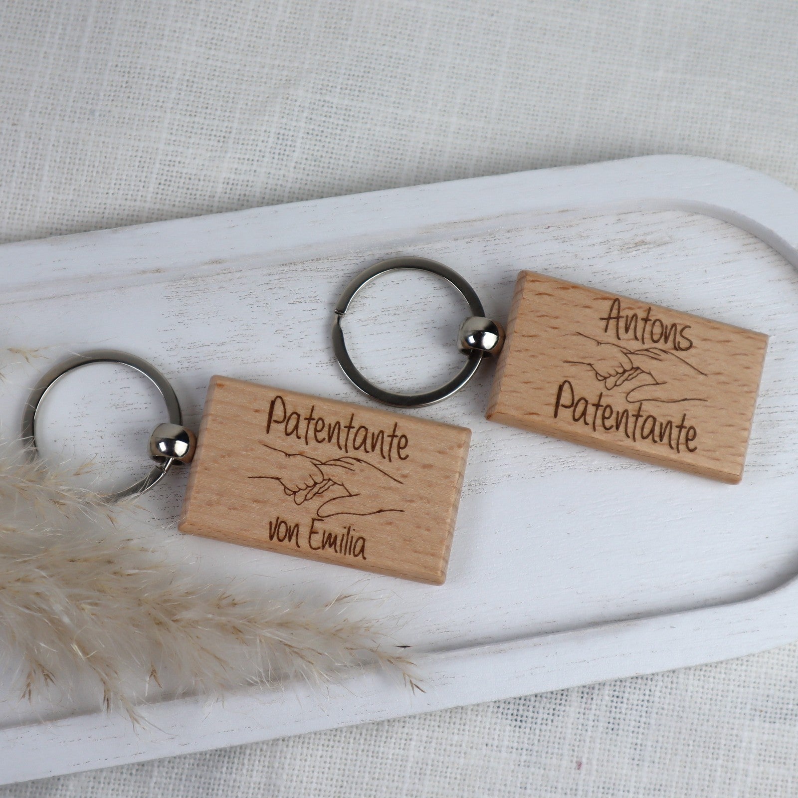 Patentante fragen – Schlüsselanhänger mit Karte | personalisiertes Geschenk zur Patenschaft