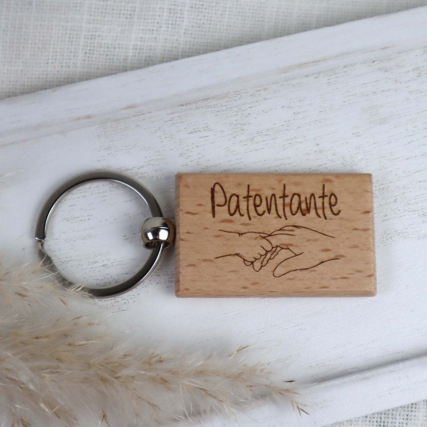Patentante fragen – Schlüsselanhänger mit Karte | personalisiertes Geschenk zur Patenschaft