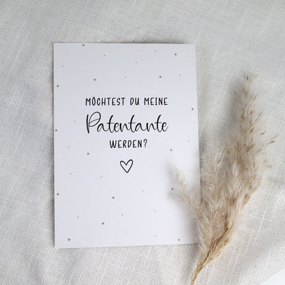 Patentante fragen – Schlüsselanhänger mit Karte | personalisiertes Geschenk zur Patenschaft