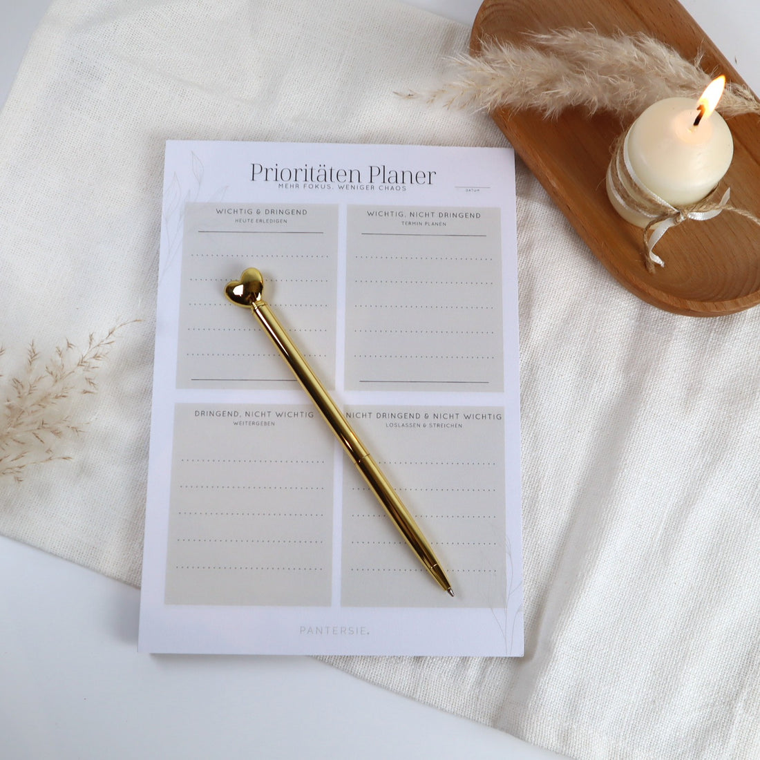 Prioritäten-Planer Abreißblock A5 – mit Ausfüllhilfe | Struktur &amp; Fokus im Mama-Alltag