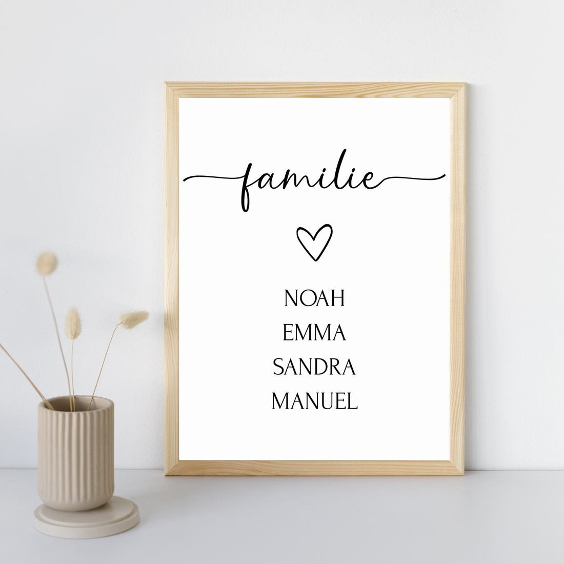 Personalisiertes Familienposter – Digitaler Download A4