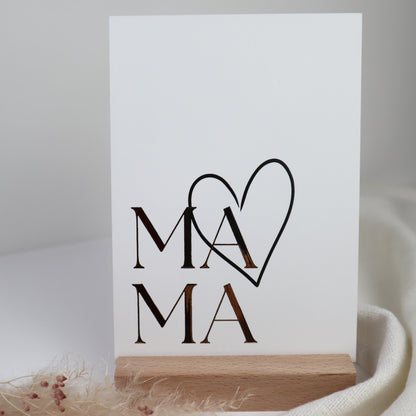 Mama-Karte mit Goldveredelung | Hochwertige Postkarte für Mamas