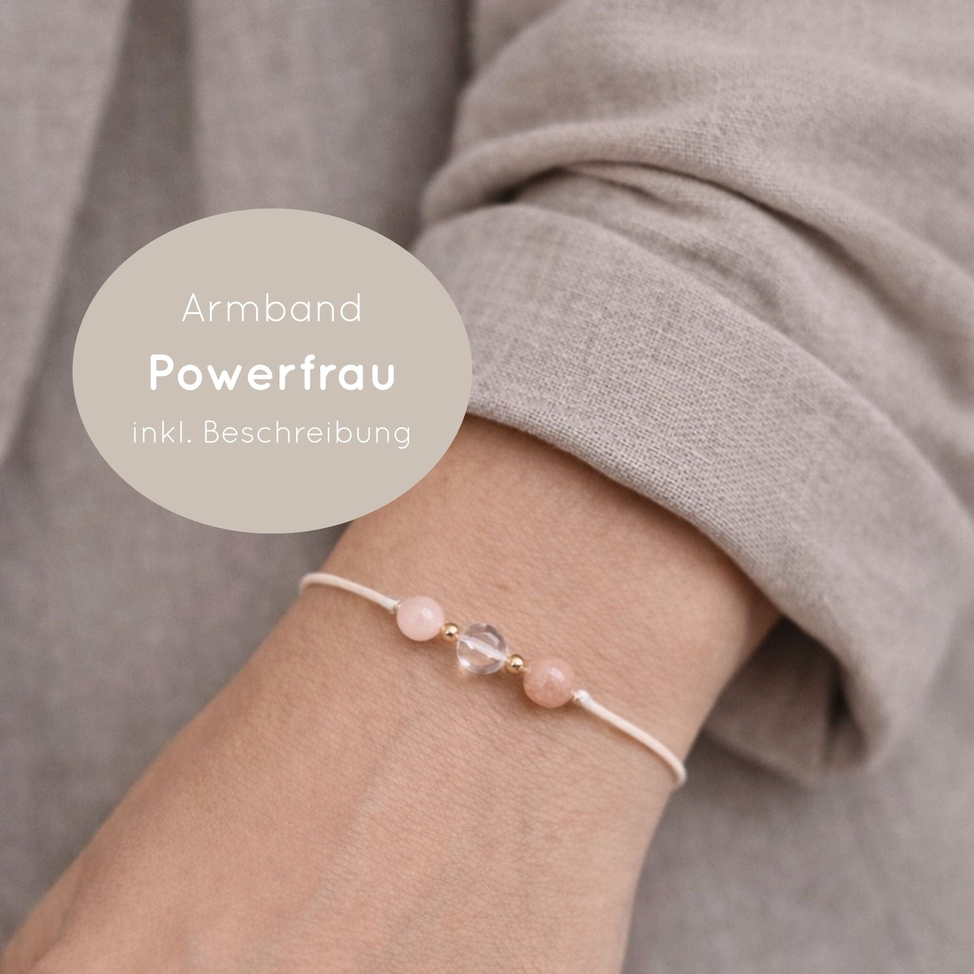 Natursteinarmband „Powerfrau“ | Armband für weibliche Stärke &amp; Selbstvertrauen