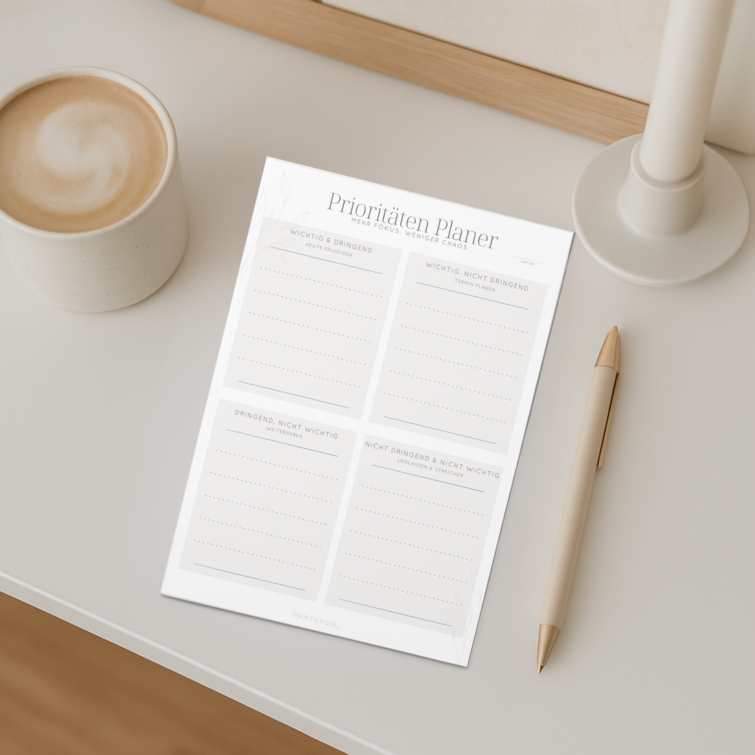 Prioritäten-Planer zum Ausdrucken – mit Ausfüllhilfe | Sofortdownload A4 &amp; A5