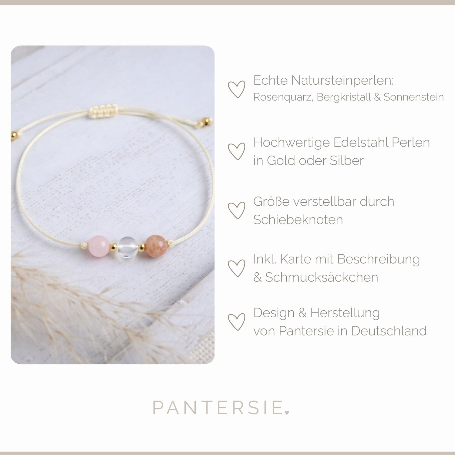 Natursteinarmband „Powerfrau“ | Armband für weibliche Stärke &amp; Selbstvertrauen