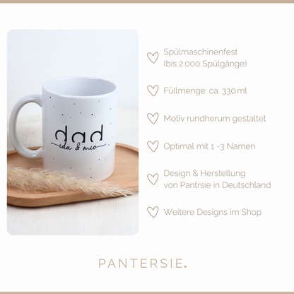 Tasse DAD mit Wunschnamen – personalisierbar