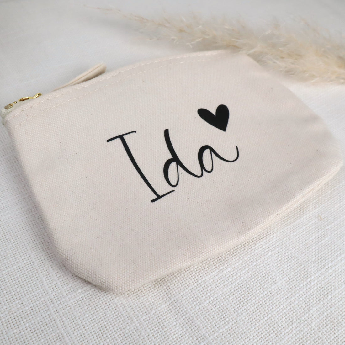 Mini-Täschchen personalisiert – mit Wunschname &amp; Herz